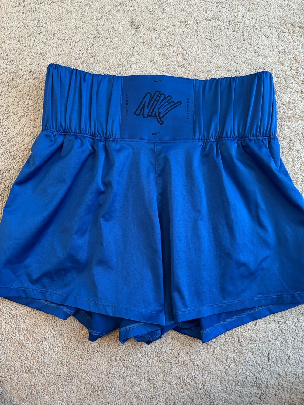 Nike Women's Royal Blue High-Waist Athletic Shorts, Medium